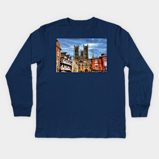 Lincoln Cathedral And Historic Buildings Kids Long Sleeve T-Shirt